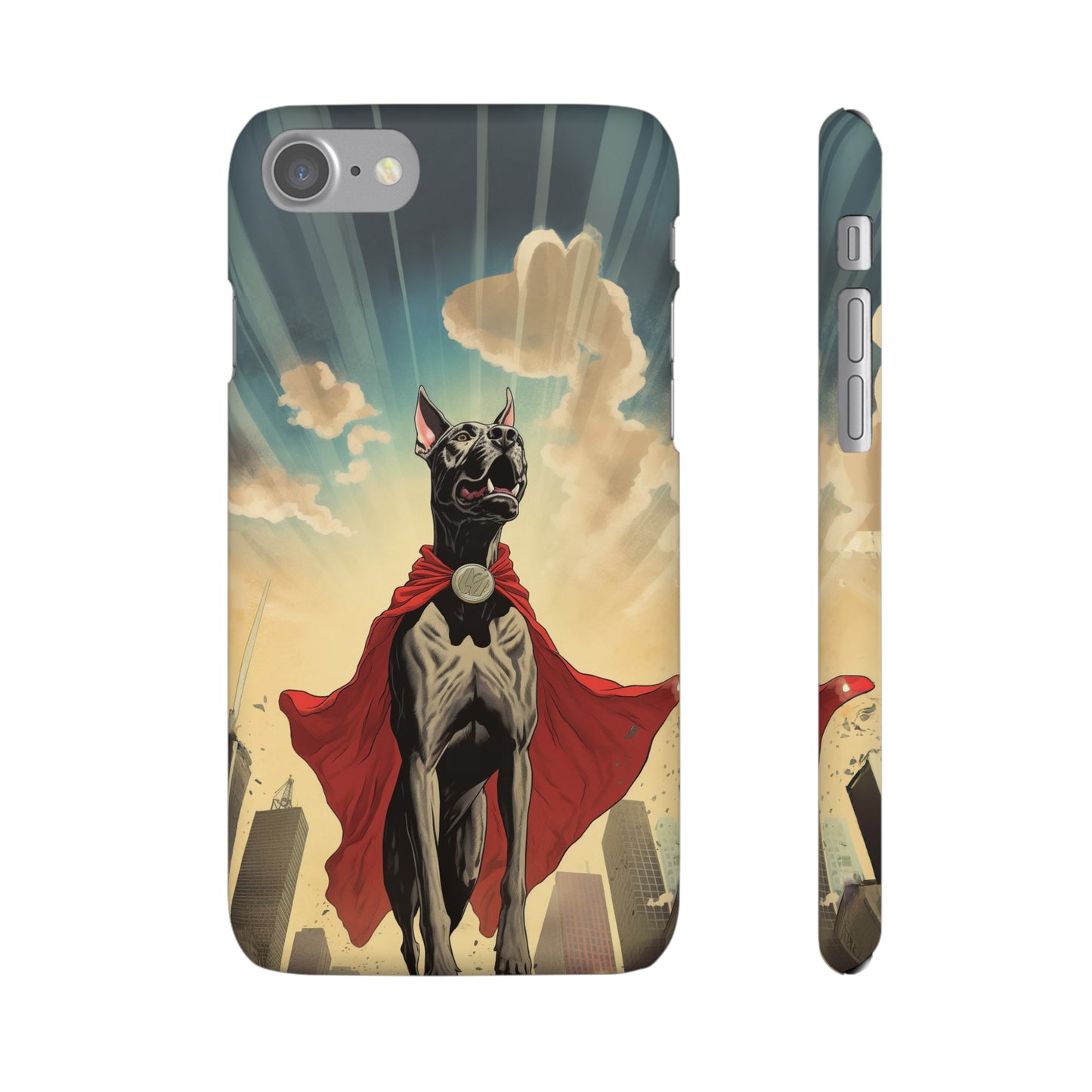 Mighty Guardian: Cartoon Superhero Great Dane