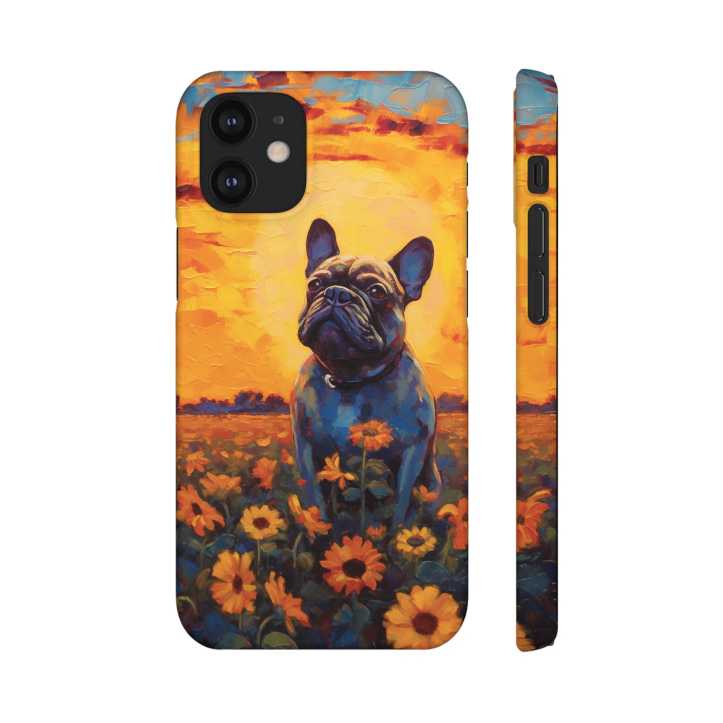 Frenchie Sunflower Sunset Serenade