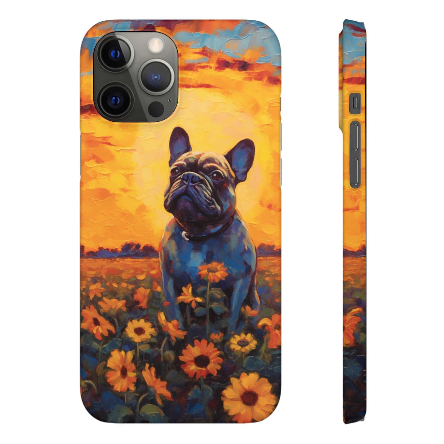 Frenchie Sunflower Sunset Serenade