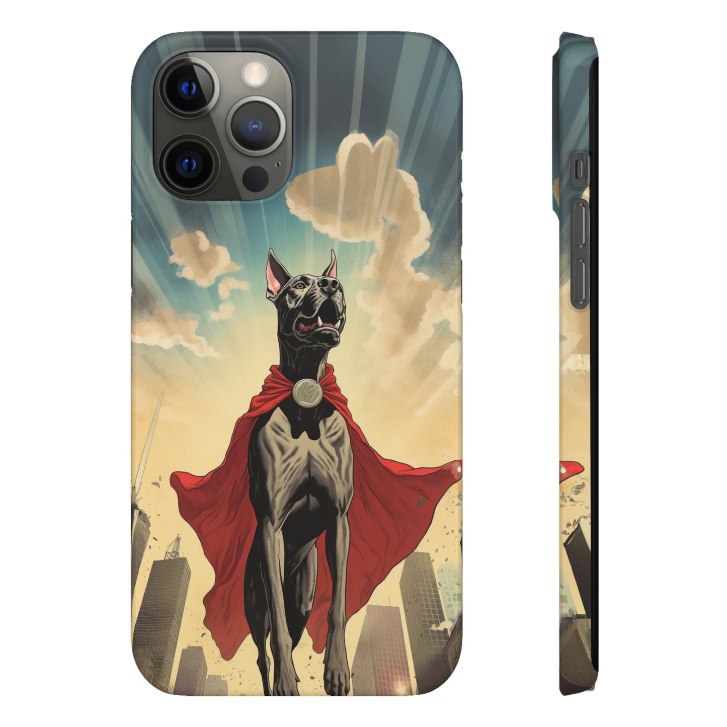 Mighty Guardian: Cartoon Superhero Great Dane