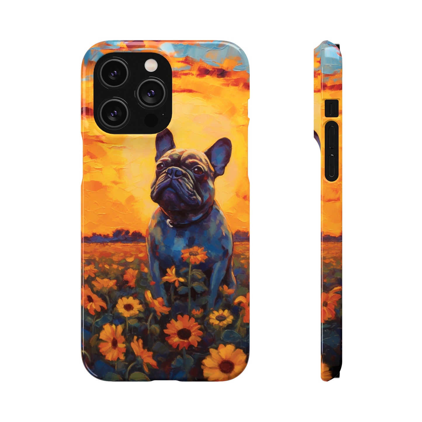 Frenchie Sunflower Sunset Serenade