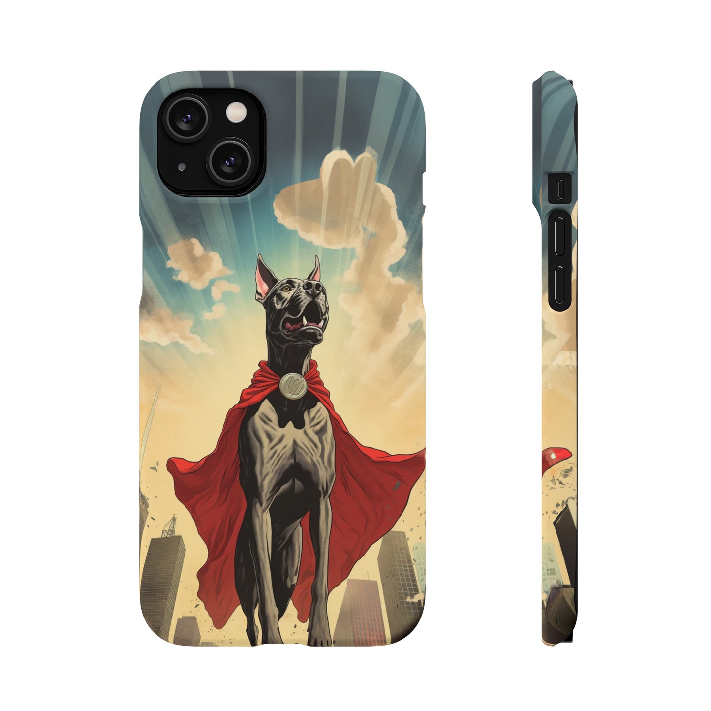 Mighty Guardian: Cartoon Superhero Great Dane