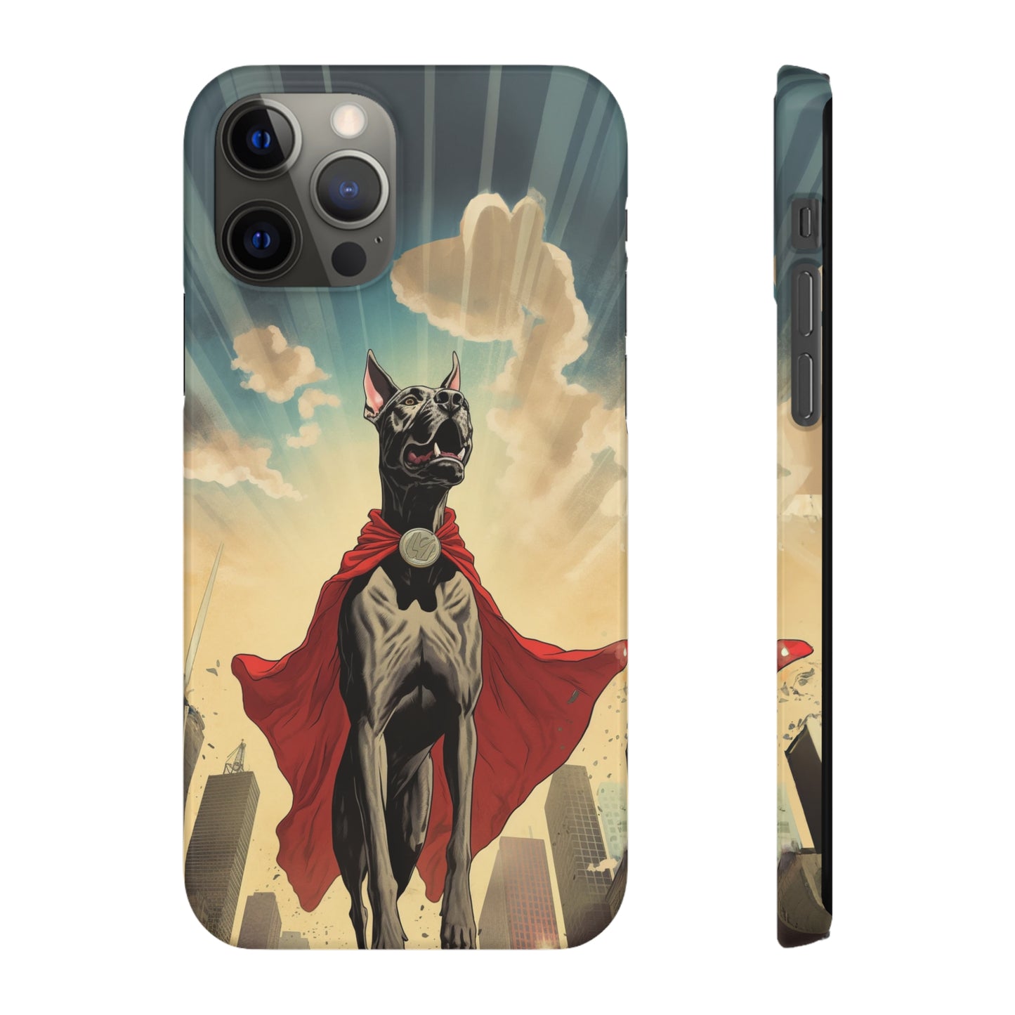 Mighty Guardian: Cartoon Superhero Great Dane